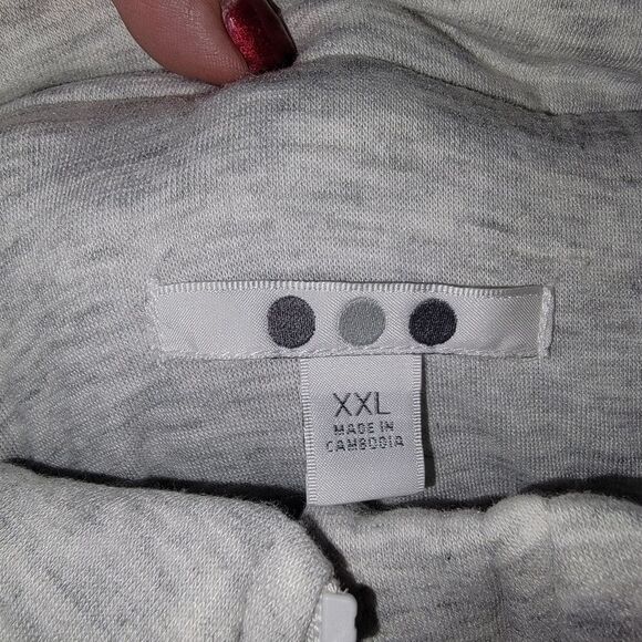 Three Dots gray quilted full zip jacket size XXL - Picture 7 of 7